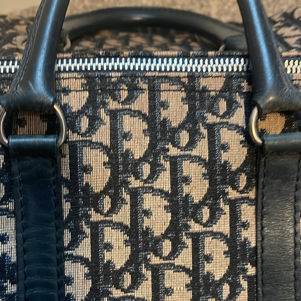 💎Authentic vintage Dior trotter canvas leather Boston bag w/original tags - Picture 15 of 16